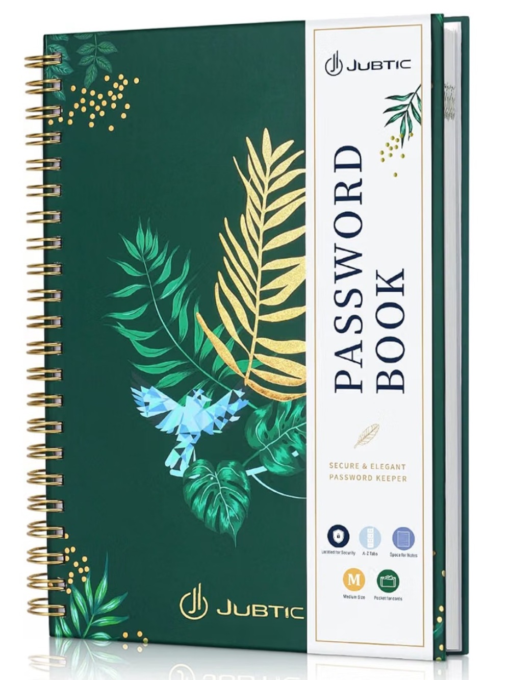 JUBTIC Spiral Password Keeper Book